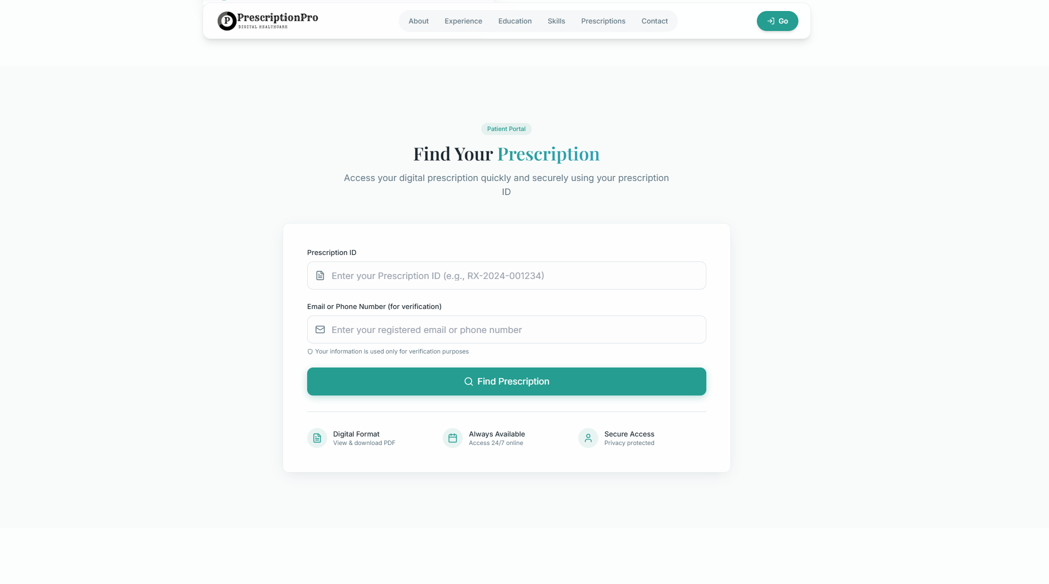 Prescription QR View